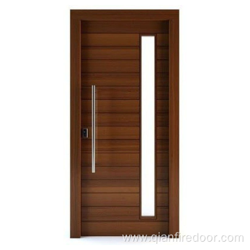 Puerta de casa de bisagras de puerta de madera de vidrio de último diseño